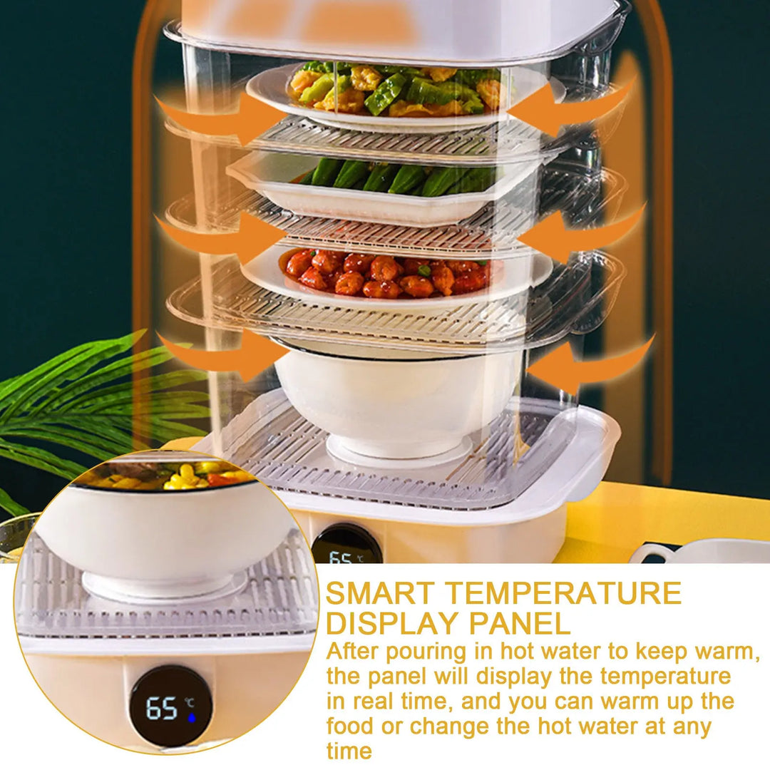 Multi-layer Dish Cover Heat Preservation Kitchen Cover Dining Table Leftover Storage Box Transparent Stack Cooking Hood Steamer - Unique Unique Unique Multi-layer Dish Cover Heat Preservation Kitchen Cover Dining Table Leftover Storage Box Transparent Stack Cooking Hood Steamer