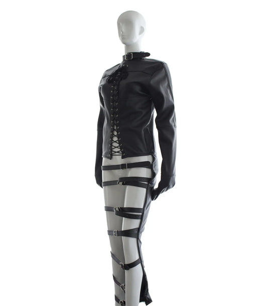 Women Clothes Bondage Stage Black Performance Costume - Unique Unique Unique Women Clothes Bondage Stage Black Performance Costume