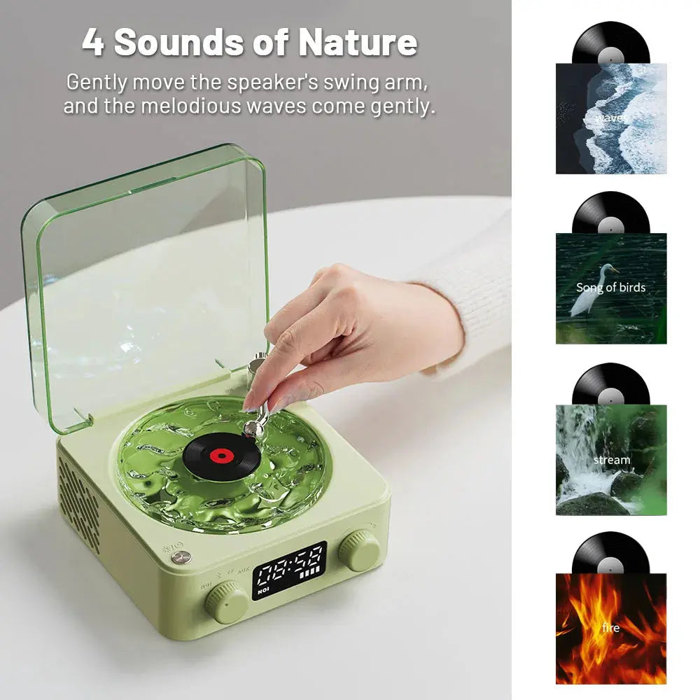 Retro Turntable Speaker Wireless Bluetooth-compatible 5.0 Vinyl Record Player Stereo Sound With White Noise RGB Projection Lamp Effect - Unique Unique Unique Retro Turntable Speaker Wireless Bluetooth-compatible 5.0 Vinyl Record Player Stereo Sound With White Noise RGB Projection Lamp Effect