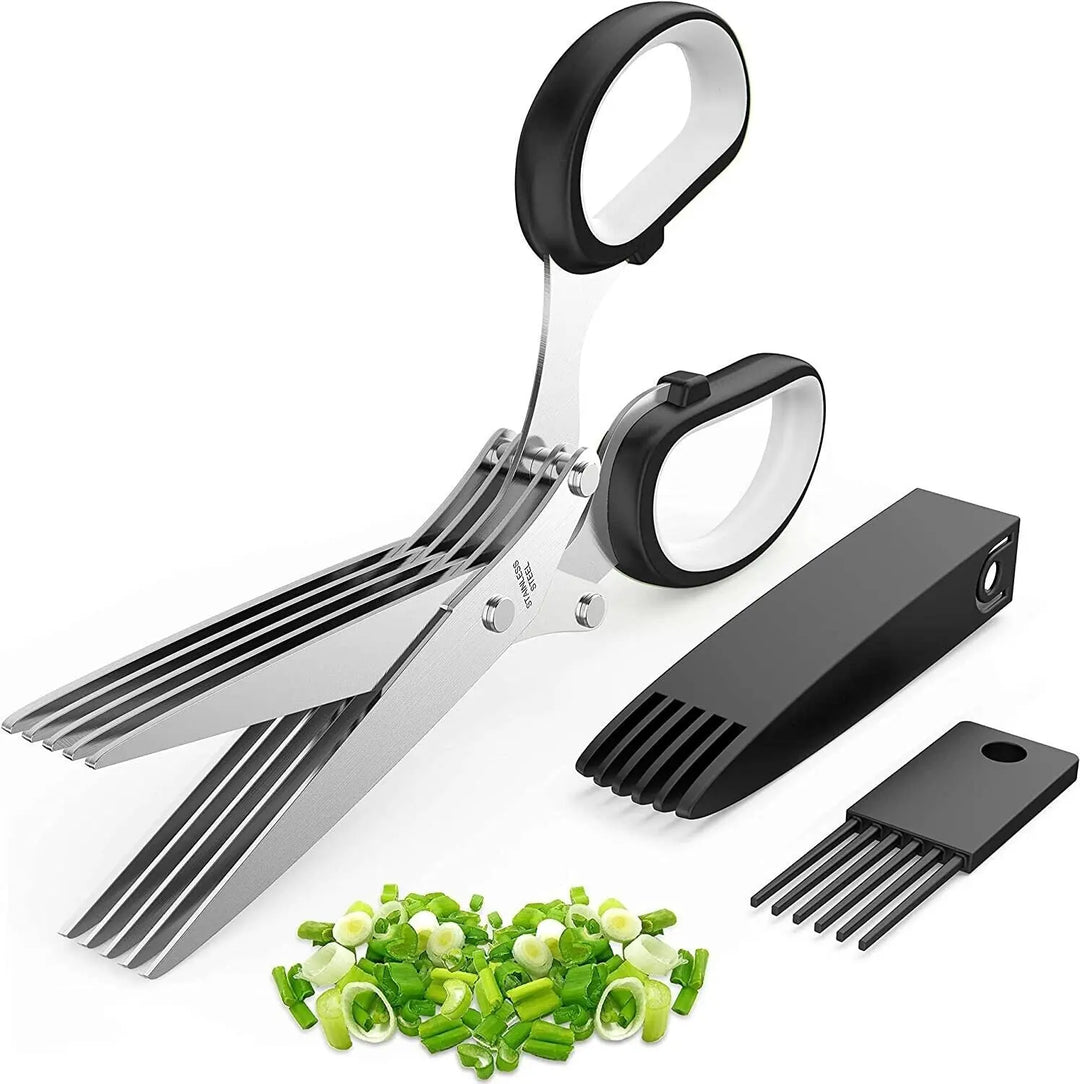 Herb Scissors With Multi Blades Stainless Steel Fast Cutting Shear Kitchen Tool - Unique Unique Unique Herb Scissors With Multi Blades Stainless Steel Fast Cutting Shear Kitchen Tool