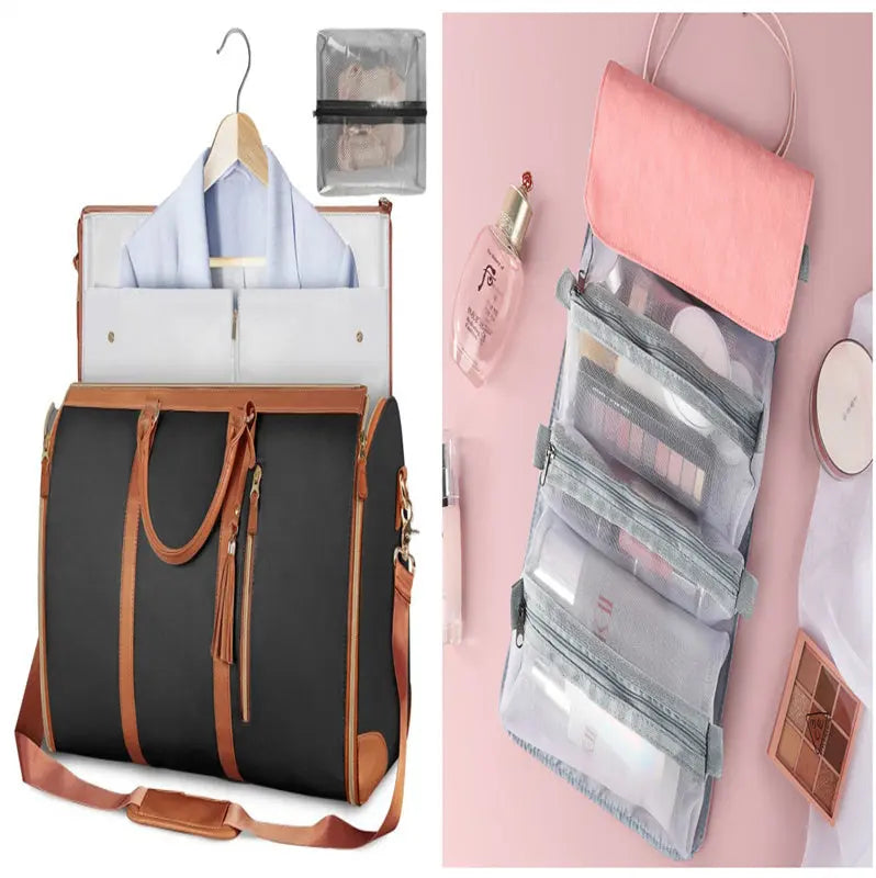 Large Capacity Travel Duffle Bag Women's Handbag Folding Suit Bag Waterproof Clothes Totes Unique