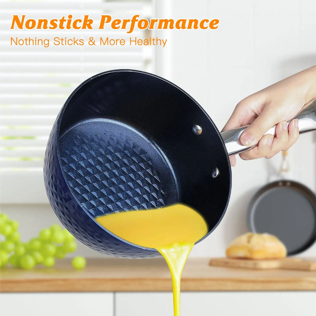 Frying Pan Sets Non Stick 3Pieces Blue 3D Diamond Cookware - Unique Unique Unique Frying Pan Sets Non Stick 3Pieces Blue 3D Diamond Cookware