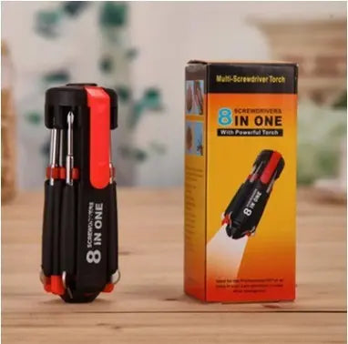 Car Supplies 8 In 1 Screwdriver With LED Flashlight Car Portable Multifunctional Outdoor Tools - Unique Unique Unique Car Supplies 8 In 1 Screwdriver With LED Flashlight Car Portable Multifunctional Outdoor Tools