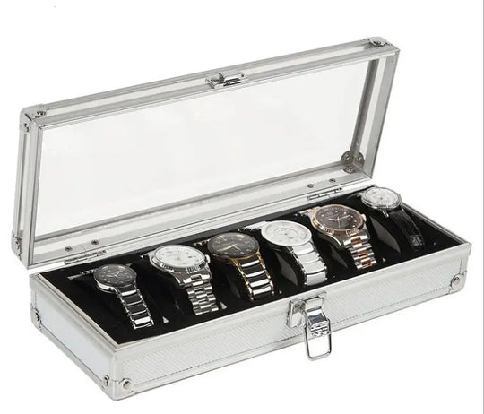 Aluminum 6 watches boxes, table boxes, jewelry box jewelry box collection bin - Unique Unique Unique Aluminum 6 watches boxes, table boxes, jewelry box jewelry box collection bin