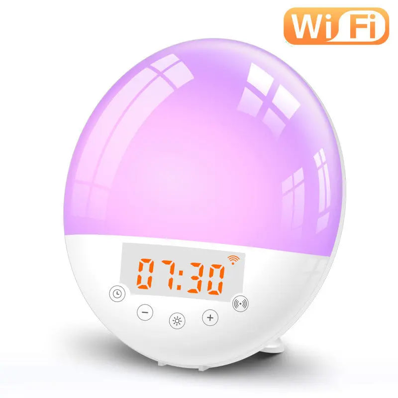 wifi voice control smart wake-up light alarm clock sunrise natural wake-up light - Unique Unique Unique wifi voice control smart wake-up light alarm clock sunrise natural wake-up light