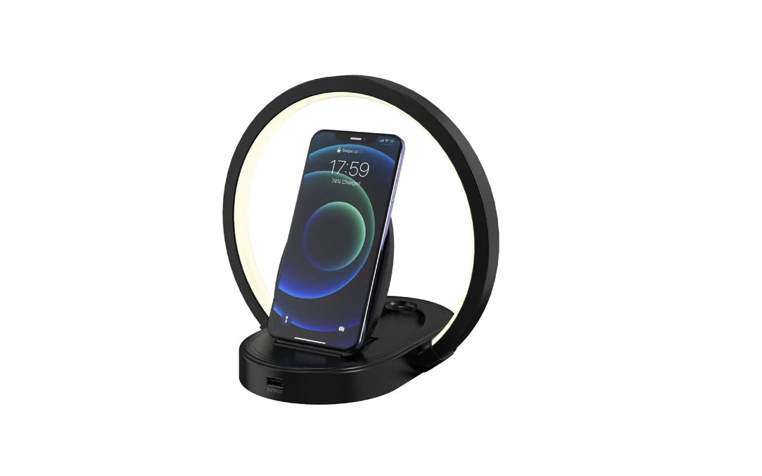 Night Lights Lamp Bluetooth Speaker Table Light With 10W Wireless Charger USB Port Phone Holder With Dynamic Color - Unique Unique Unique Night Lights Lamp Bluetooth Speaker Table Light With 10W Wireless Charger USB Port Phone Holder With Dynamic Color