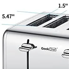 Prohibit Shelves In The Amazon. Toaster 4 Slice, Geek Chef Stainless Steel Extra-Wide Slot Toaster With Dual Control Panels Of Bagel,Defrost,Cancel Function,Ban Amazon - Unique Unique Unique Prohibit Shelves In The Amazon. Toaster 4 Slice, Geek Chef Stainless Steel Extra-Wide Slot Toaster With Dual Control Panels Of Bagel,Defrost,Cancel Function,Ban Amazon