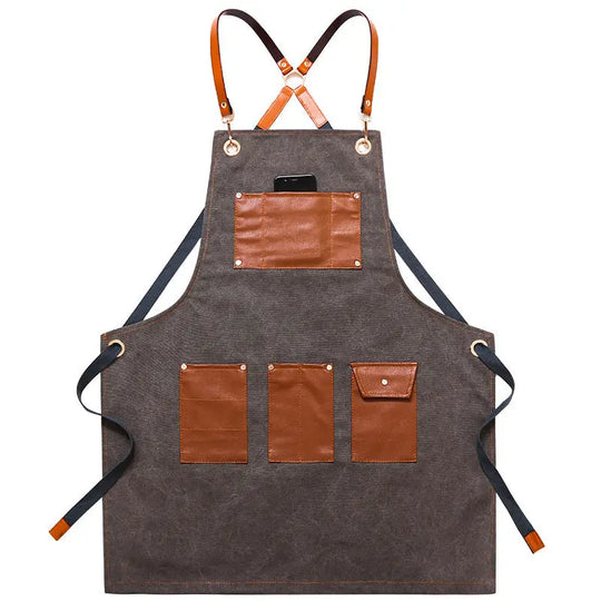 Apron Work Denim Barber Milk Tea Shop Baking Floral Restaurant Work Clothes Men And Women Art - Unique Unique Unique Apron Work Denim Barber Milk Tea Shop Baking Floral Restaurant Work Clothes Men And Women Art