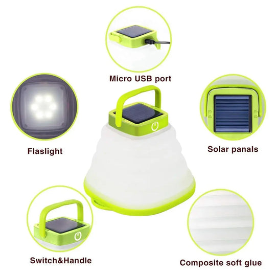 Collapsible Camping Light IP68 Waterproof Solar Foldable Lantern Solar Tent Lighting USB Rechargeable Outdoor Night Tools - Unique Unique Unique Collapsible Camping Light IP68 Waterproof Solar Foldable Lantern Solar Tent Lighting USB Rechargeable Outdoor Night Tools