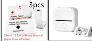 Portable Mini Thermal Label Printer Home Photo Printer Student Wrong Question Printer Bluetooth-compatible Mini Label Printer Price Tag Unique