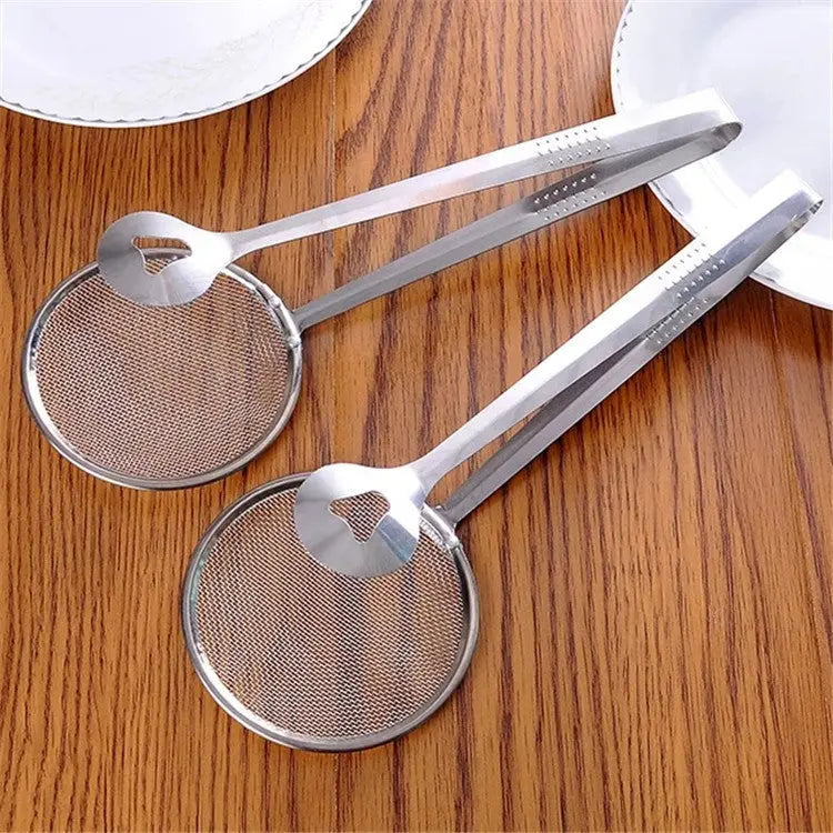 Multi-functional Oil Food Folder Kitchen Accessories Stainless Steel Fried Food Oil Scoop - Unique Unique Unique Multi-functional Oil Food Folder Kitchen Accessories Stainless Steel Fried Food Oil Scoop