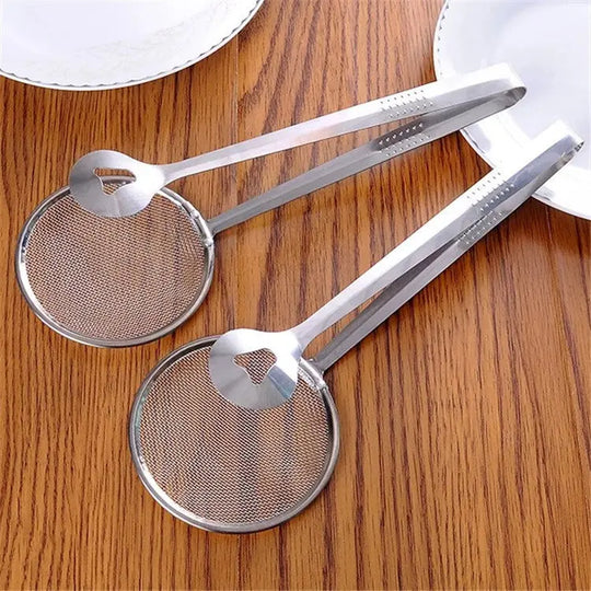 Multi-functional Oil Food Folder Kitchen Accessories Stainless Steel Fried Food Oil Scoop - Unique Unique Unique Multi-functional Oil Food Folder Kitchen Accessories Stainless Steel Fried Food Oil Scoop