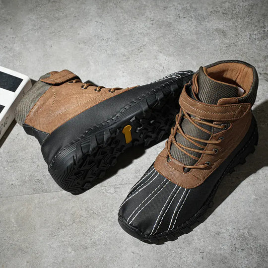Winter Fleece Lace-up Snow Boots For Men Women Waterproof And Anti-slip Outdoor Work Boot Fashion Warm Mid-tube Cotton Shoes Men - Unique Unique Unique Winter Fleece Lace-up Snow Boots For Men Women Waterproof And Anti-slip Outdoor Work Boot Fashion Warm Mid-tube Cotton Shoes Men
