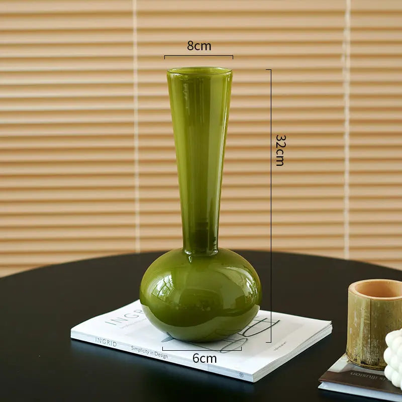 French Style Antique Glass Vase High Sense - Unique Unique Unique French Style Antique Glass Vase High Sense