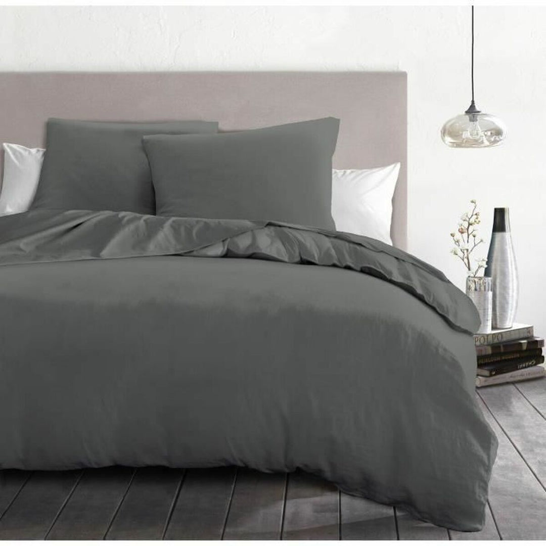 Duvet cover set HOME LINGE PASSION Anthracite Super king 3 Pieces-2