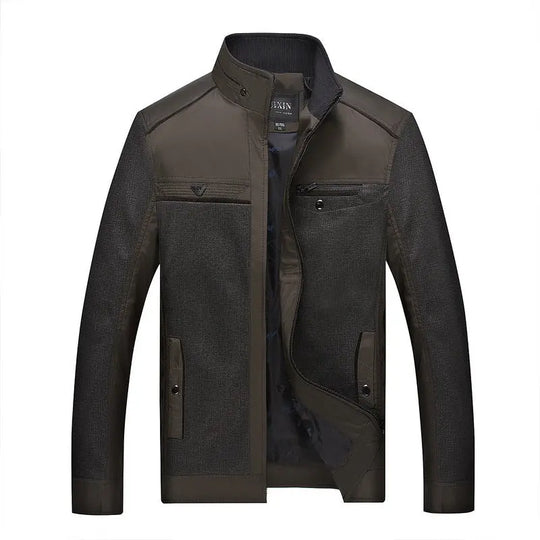 Men's Jacket Middle-aged Collar Autumn and Winter New Jacket Casual Jacket Unique