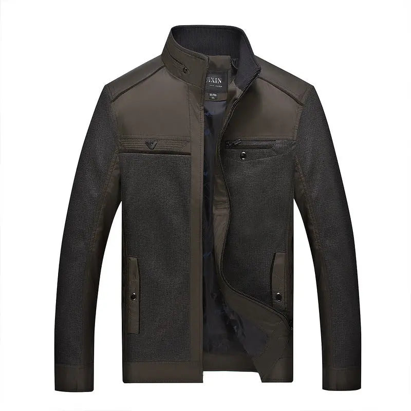 Men's Jacket Middle-aged Collar Autumn and Winter New Jacket Casual Jacket Unique