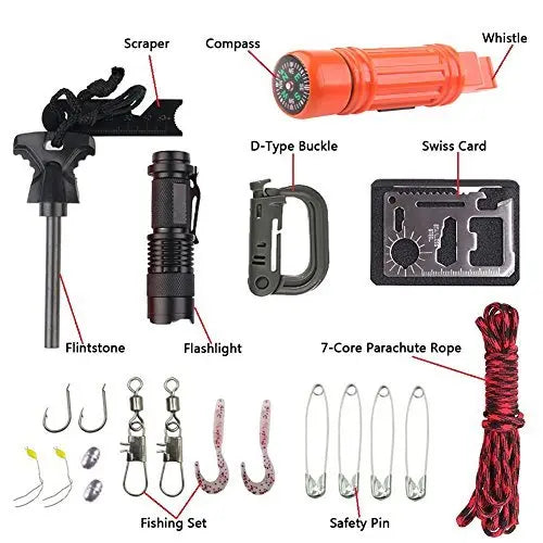 Outdoor Travel SOS Equipment Adventure Survival Tool Set Multifunction Field Survival First Aid Box Fishing Accessories - Unique Unique Unique Outdoor Travel SOS Equipment Adventure Survival Tool Set Multifunction Field Survival First Aid Box Fishing Accessories