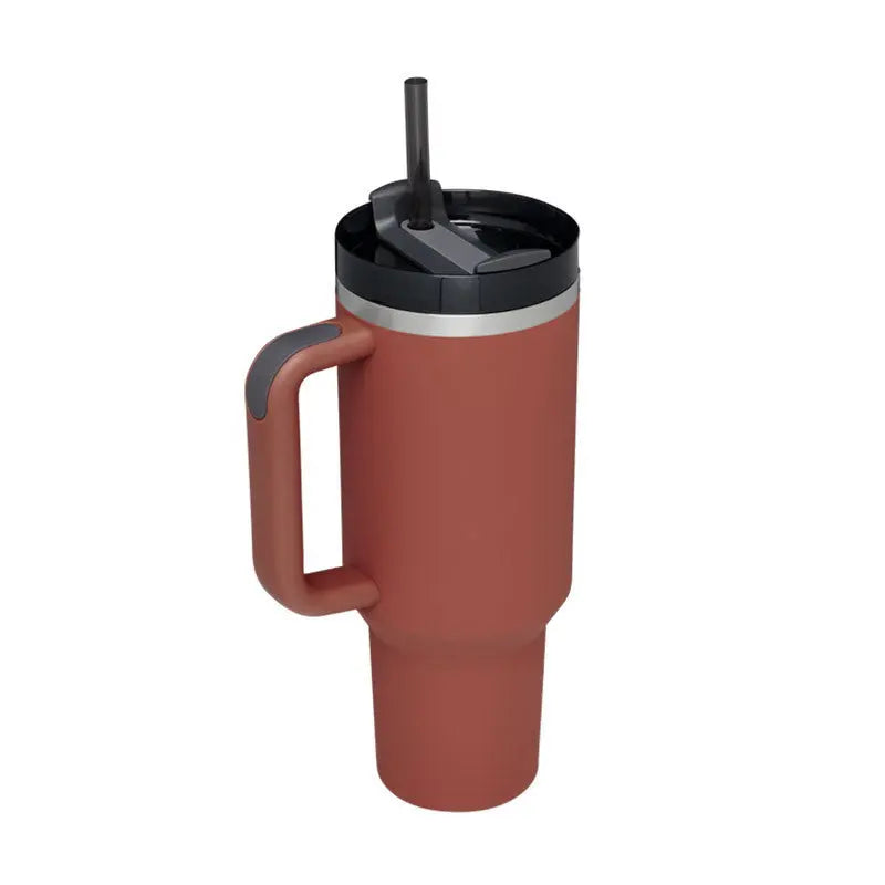 40 Oz Tumbler With Handle Straw Insulated, Stainless Steel Spill Proof Vacuum Coffee Cup Tumbler With Lid Tapered Mug Gifts For Valentine Lover Suitable For Car Gym Office Travel - Unique Unique Unique 40 Oz Tumbler With Handle Straw Insulated, Stainless Steel Spill Proof Vacuum Coffee Cup Tumbler With Lid Tapered Mug Gifts For Valentine Lover Suitable For Car Gym Office Travel