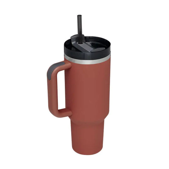 40 Oz Tumbler With Handle Straw Insulated, Stainless Steel Spill Proof Vacuum Coffee Cup Tumbler With Lid Tapered Mug Gifts For Valentine Lover Suitable For Car Gym Office Travel - Unique Unique Unique 40 Oz Tumbler With Handle Straw Insulated, Stainless Steel Spill Proof Vacuum Coffee Cup Tumbler With Lid Tapered Mug Gifts For Valentine Lover Suitable For Car Gym Office Travel
