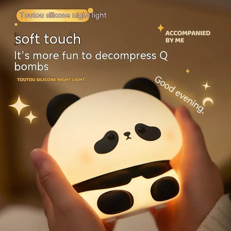 Panda LED Night Light Cute Silicone Night Light USB Rechargeable Touch Night Lamp Bedroom Timing Lamp Decoration Children's Gift Home Decor - Unique Unique Unique Panda LED Night Light Cute Silicone Night Light USB Rechargeable Touch Night Lamp Bedroom Timing Lamp Decoration Children's Gift Home Decor