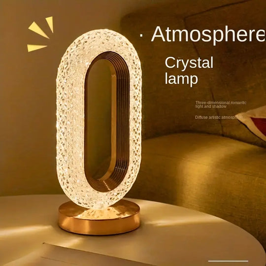 Modern Crystal Table Lamp with Color-Changing LED Lights-2