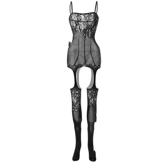 Women Hollow Stockings Tight Fishnet Clothes One-piece - Unique Unique Unique Women Hollow Stockings Tight Fishnet Clothes One-piece