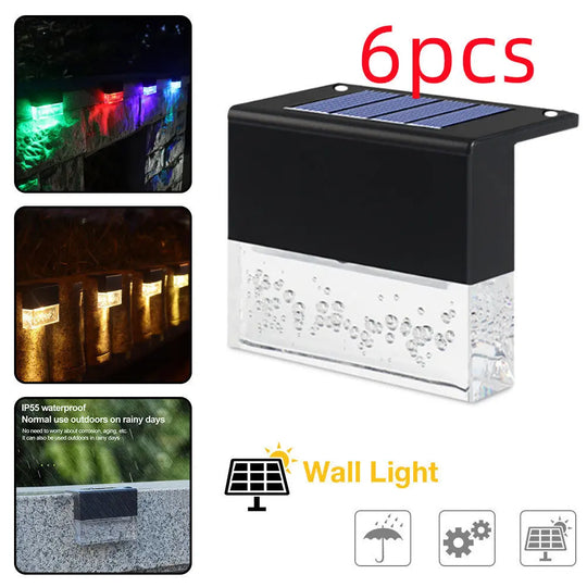 Waterproof New RGB LED Solar Light Step Fence Light - Unique Unique Unique Waterproof New RGB LED Solar Light Step Fence Light