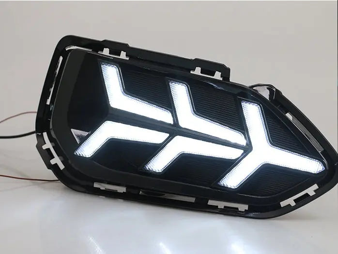 Car modified two-color daytime running lights - Unique Unique Unique Car modified two-color daytime running lights