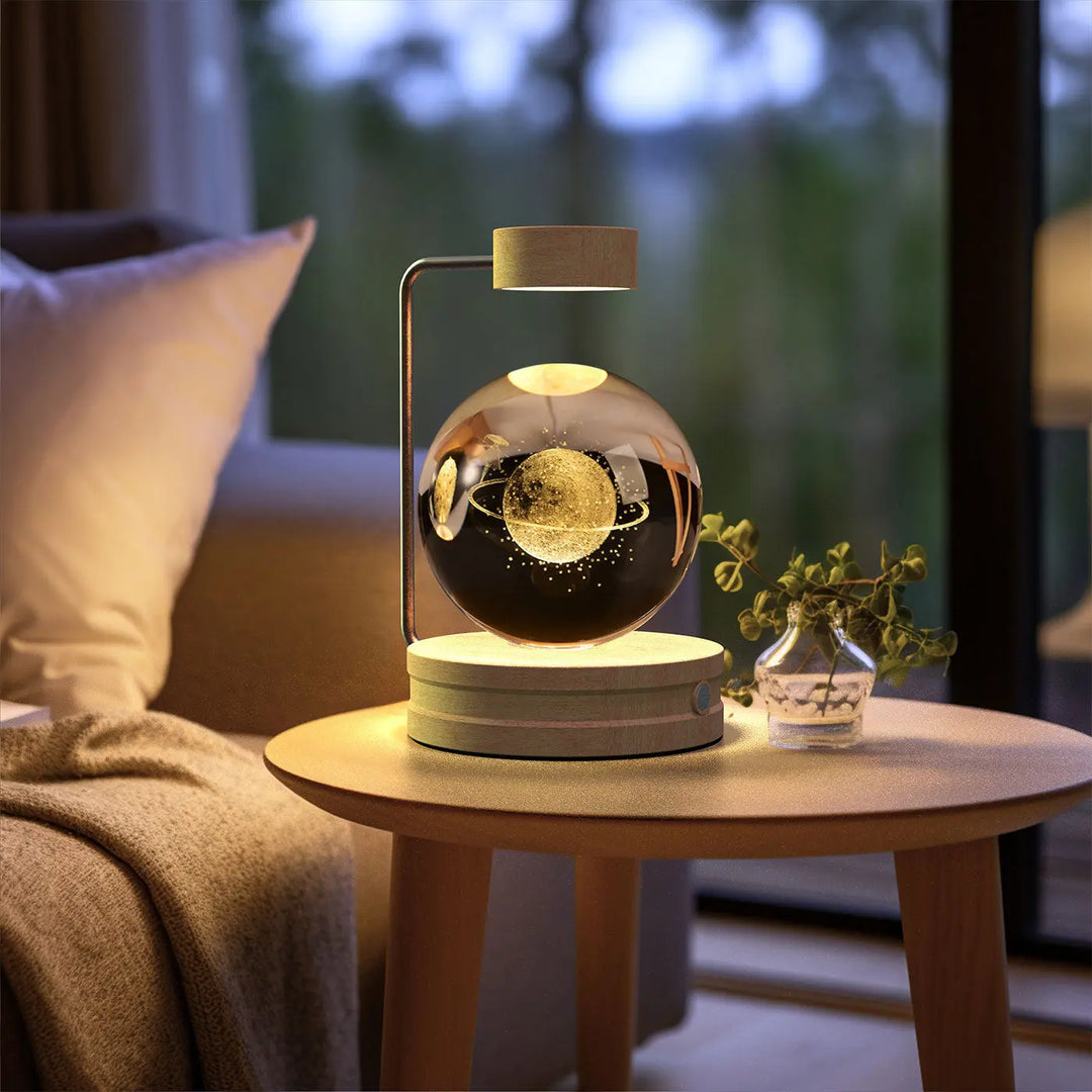 Crystal Ball Cosmic Dinosaur Indoor Night Light USB Power Warm Bedside Light Birthday Gift Night Lamp Unique