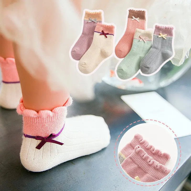 New products children's socks combed cotton bow - Unique Unique Unique New products children's socks combed cotton bow