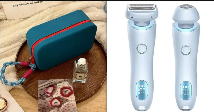2 In 1 Hair Removal Epilator USB Rechargeable Trimmer Women Body Razor Face Leg Armpit Bikini Hand Pubic Shaver Hair Remover - Unique Unique Unique 2 In 1 Hair Removal Epilator USB Rechargeable Trimmer Women Body Razor Face Leg Armpit Bikini Hand Pubic Shaver Hair Remover