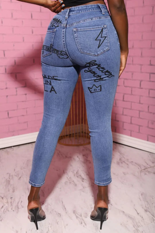 Hot sale printed jeans - Unique Unique Unique Hot sale printed jeans