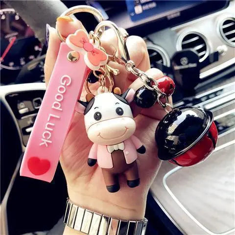 Korean Creative Trending Cute Cow Keychain Girl Heart Cartoon Doll Key Chain Simple Children Gift - Unique Unique Unique Korean Creative Trending Cute Cow Keychain Girl Heart Cartoon Doll Key Chain Simple Children Gift