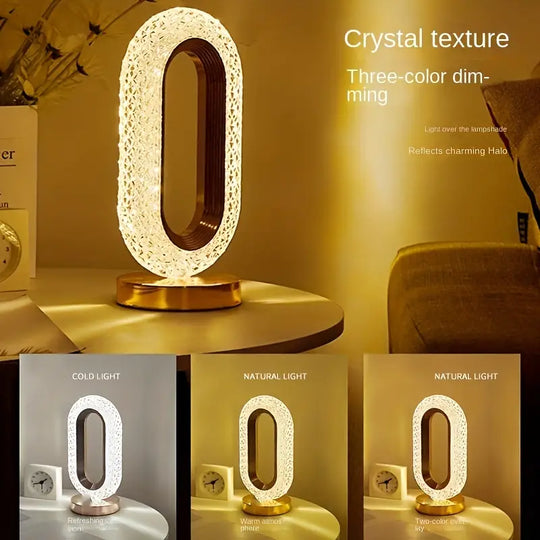 Modern Crystal Table Lamp with Color-Changing LED Lights-3