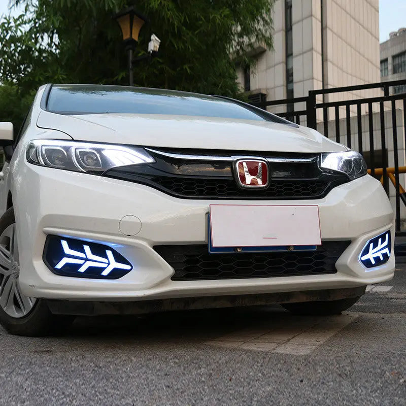 Car modified two-color daytime running lights - Unique Unique Unique Car modified two-color daytime running lights
