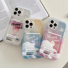 Gradient Transparent Color Cloud Letter 13 12 11 Pro Pro Max Mobile Phone Case - Unique Unique Unique Gradient Transparent Color Cloud Letter 13 12 11 Pro Pro Max Mobile Phone Case