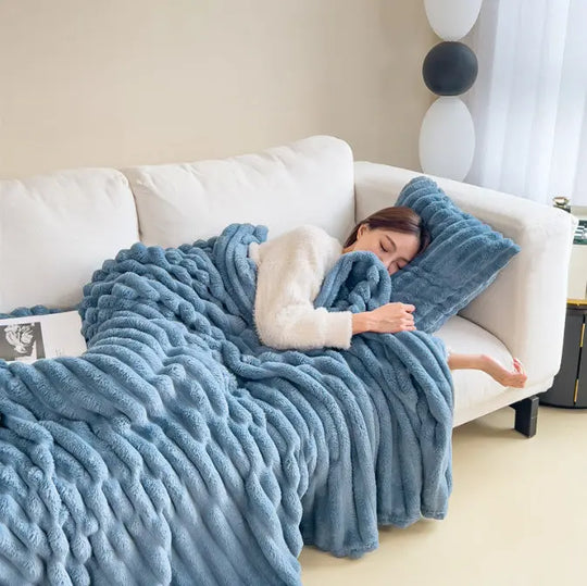Soft Wind Bubble Velvet Blanket Warm Solid Rabbit Fur Blankets Double-sided Thickening Cover Throw Warm Fur Blanket - Unique Unique Unique Soft Wind Bubble Velvet Blanket Warm Solid Rabbit Fur Blankets Double-sided Thickening Cover Throw Warm Fur Blanket