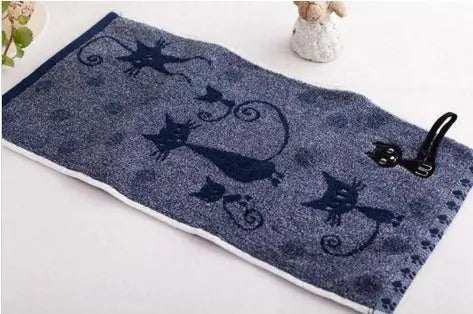 Tail Hook Cotton Cat Face Towel 25x50cm - Unique Unique Unique Tail Hook Cotton Cat Face Towel 25x50cm