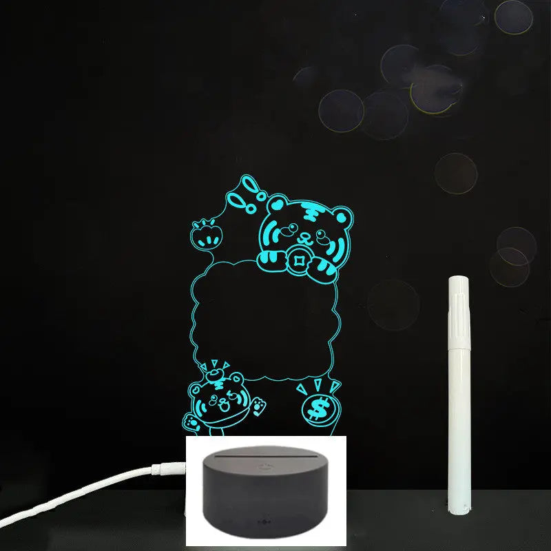 3D Acrylic Board Handwriting Message Board LED Light Unique