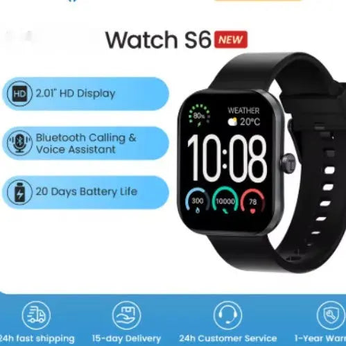 Haylou Watch S6S003 Silicone Bluetooth Smart Watch Unique