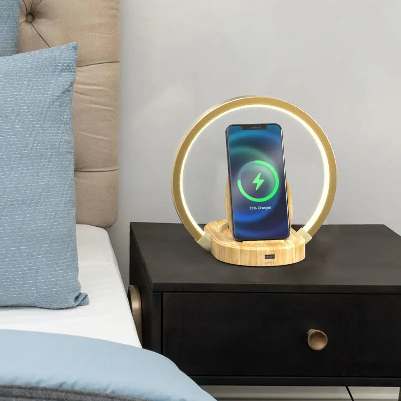 Night Lights Lamp Bluetooth Speaker Table Light With 10W Wireless Charger USB Port Phone Holder With Dynamic Color - Unique Unique Unique Night Lights Lamp Bluetooth Speaker Table Light With 10W Wireless Charger USB Port Phone Holder With Dynamic Color