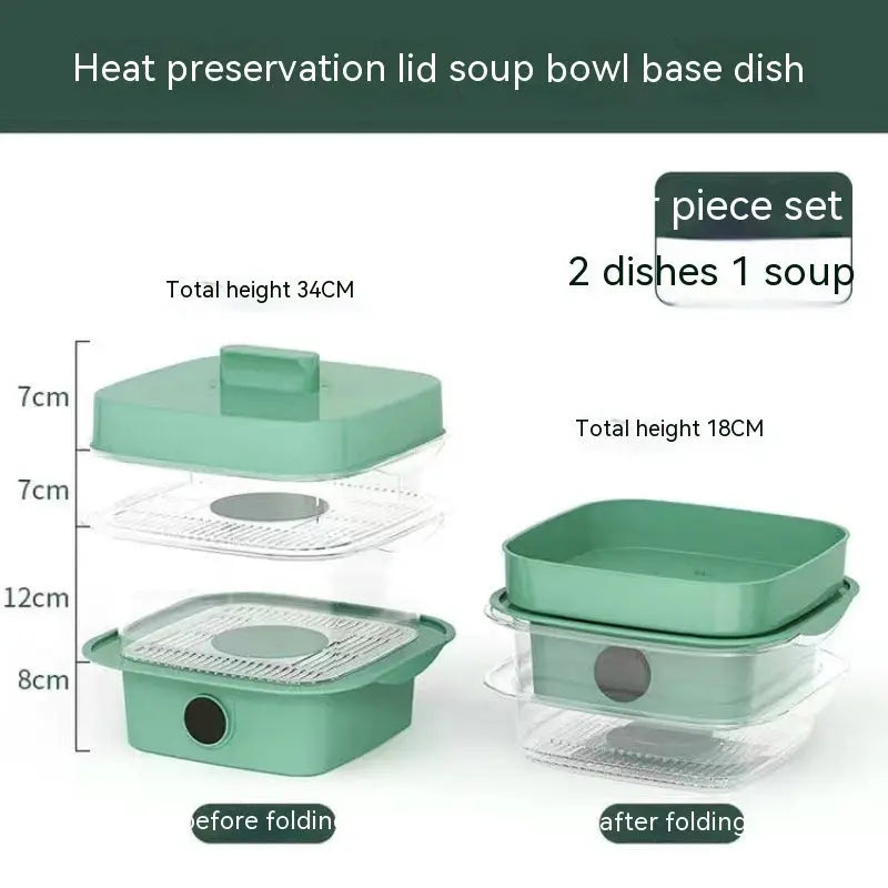 Multi-layer Dish Cover Heat Preservation Kitchen Cover Dining Table Leftover Storage Box Transparent Stack Cooking Hood Steamer - Unique Unique Unique Multi-layer Dish Cover Heat Preservation Kitchen Cover Dining Table Leftover Storage Box Transparent Stack Cooking Hood Steamer