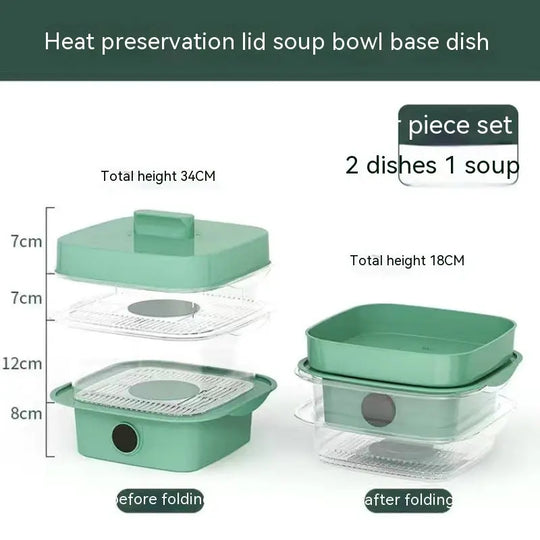 Multi-layer Dish Cover Heat Preservation Kitchen Cover Dining Table Leftover Storage Box Transparent Stack Cooking Hood Steamer - Unique Unique Unique Multi-layer Dish Cover Heat Preservation Kitchen Cover Dining Table Leftover Storage Box Transparent Stack Cooking Hood Steamer