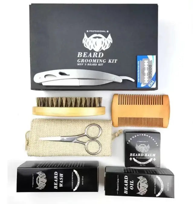 Men's Beard Grooming Kit Beard Roller Cleaning Disinfectant Unique