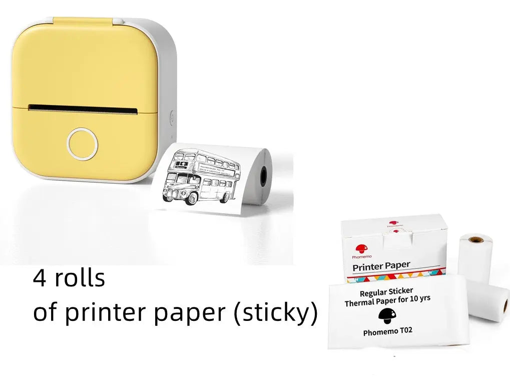 Portable Mini Thermal Label Printer Home Photo Printer Student Wrong Question Printer Bluetooth-compatible Mini Label Printer Price Tag Unique