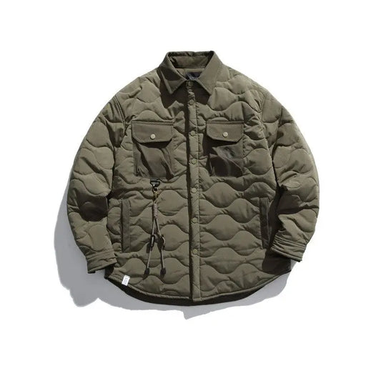Lapel Gourd Plaid Cotton-padded Clothes For Men And Women Multi-pocket Workwear - Unique Unique Unique Lapel Gourd Plaid Cotton-padded Clothes For Men And Women Multi-pocket Workwear