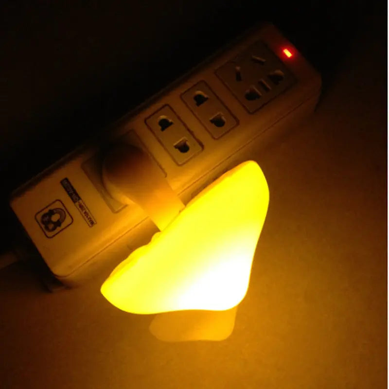 LED Night Light Mushroom Wall Socket Lamp EU US Plug Warm White Light-control Sensor Bedroom Light Home Decoration - Unique Unique Unique LED Night Light Mushroom Wall Socket Lamp EU US Plug Warm White Light-control Sensor Bedroom Light Home Decoration