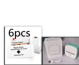 Portable Mini Thermal Label Printer Home Photo Printer Student Wrong Question Printer Bluetooth-compatible Mini Label Printer Price Tag Unique