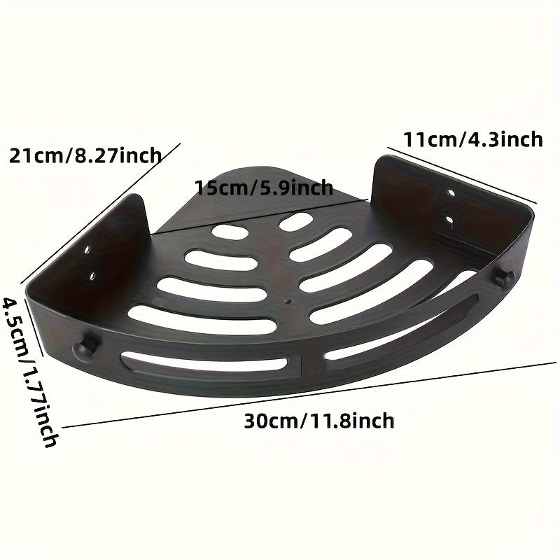 NNETM 2pcs No-Drill Adhesive Corner Shower Caddy-3